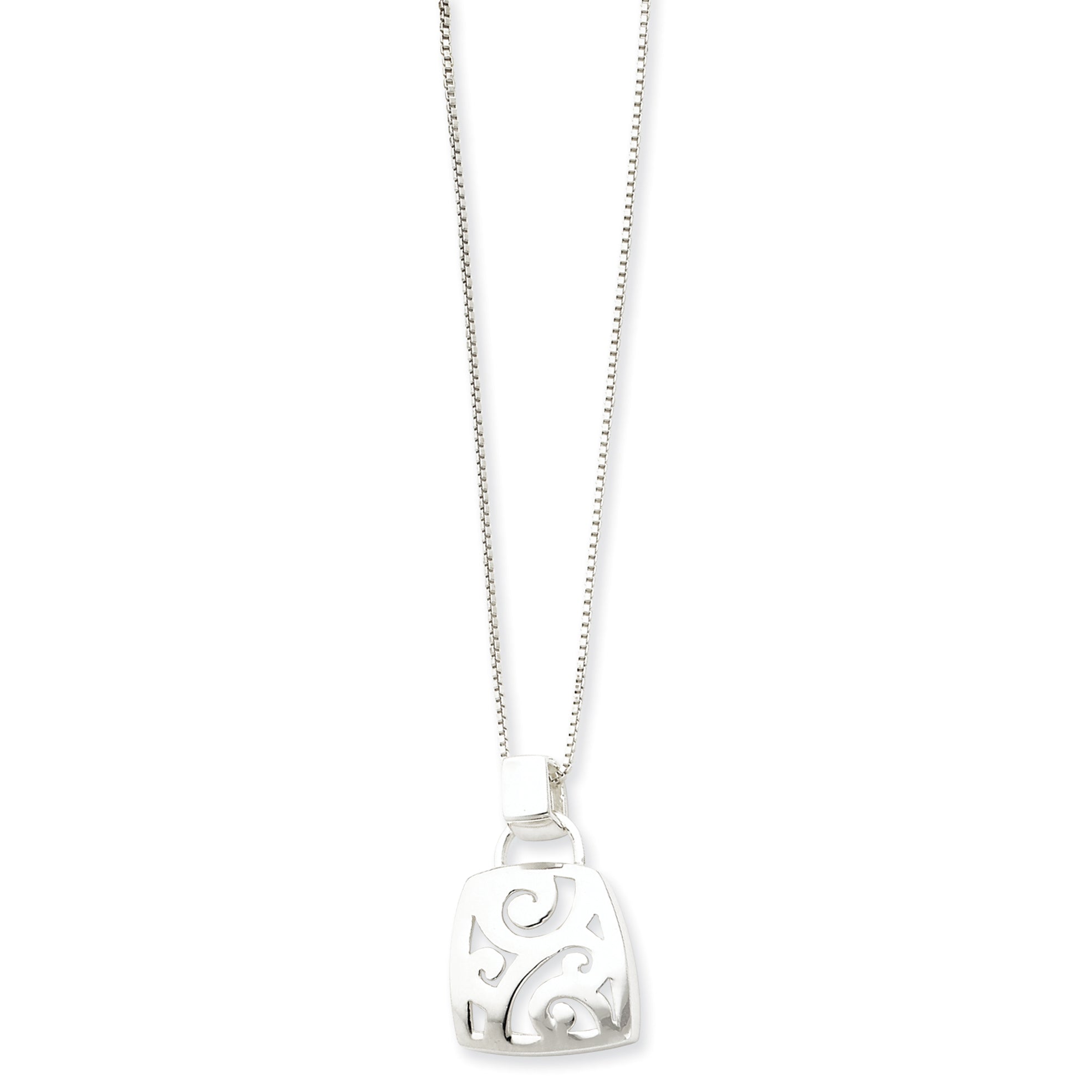 Sterling Silver Fancy Pendant w/ 18 Chain