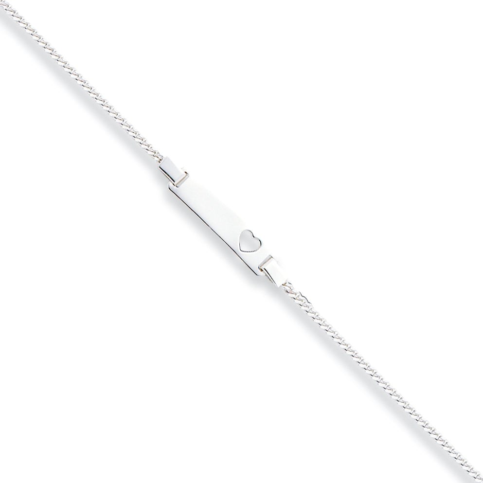 Sterling Silver Adjustable Baby ID Bracelet 6 Inches