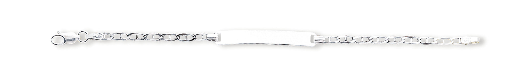 Sterling Silver Children's ID Link Bracelet 5.5 Inches