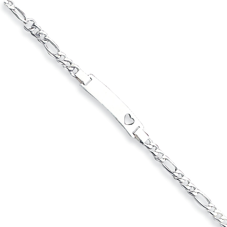 Sterling Silver Baby ID Bracelet 6 Inches