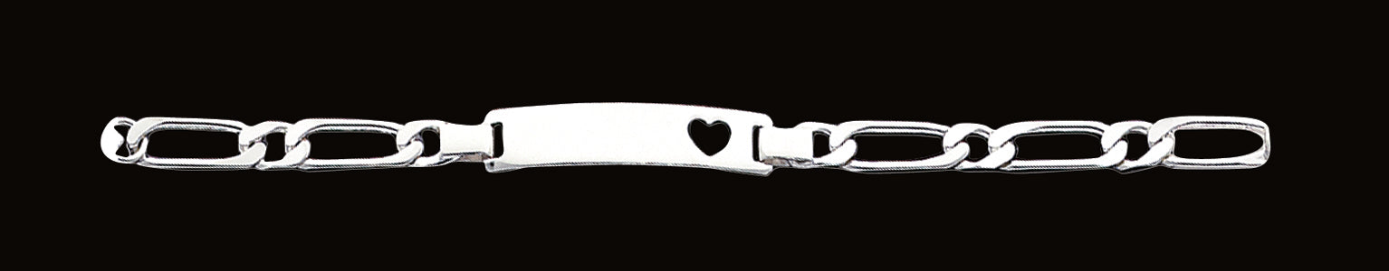 Sterling Silver Baby ID Bracelet 6 Inches