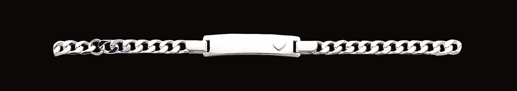 Sterling Silver Baby ID Bracelet 6 Inches
