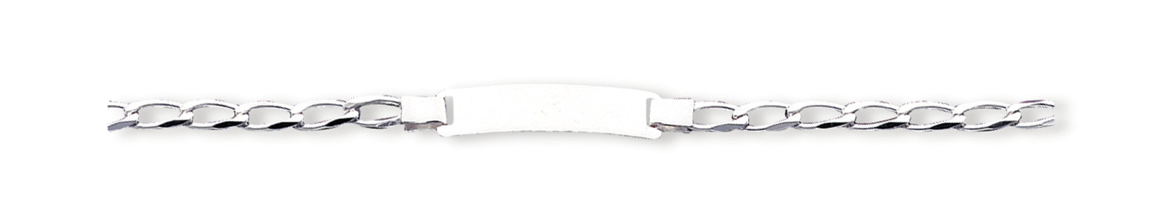 Sterling Silver 6inch Polished Engraveable Childrens ID Bracelet 6 Inches