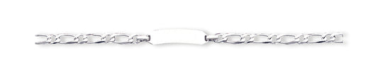 Sterling Silver 6inch Polished Engraveable Childrens ID Bracelet 6 Inches