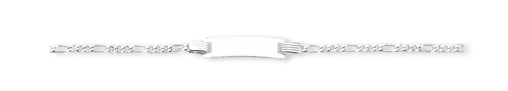 Sterling Silver 6inch Polished Engraveable Childrens ID Bracelet 6 Inches