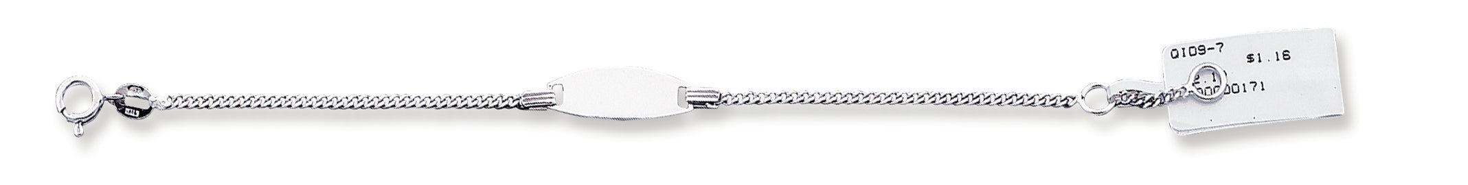 Sterling Silver Baby ID Link Bracelet 5.5 Inches