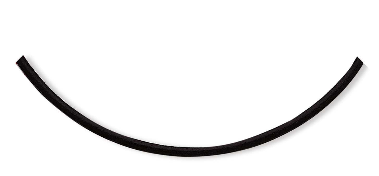 Sterling Silver 18inch Black Leather Necklace 18 Inches