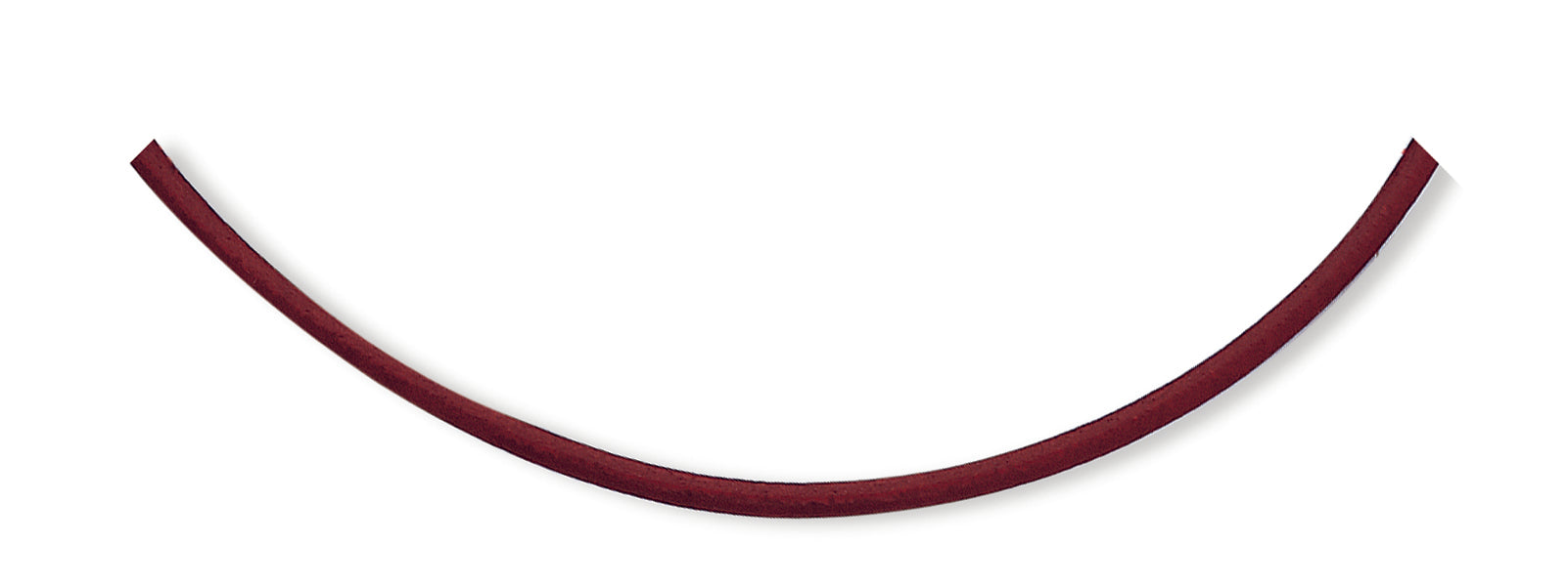 Sterling Silver 18inch Burgundy Leather Necklace 18 Inches