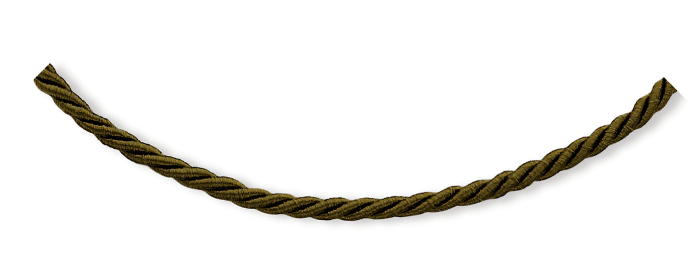 Sterling Silver 16inch Green Satin Cord Necklace 16 Inches