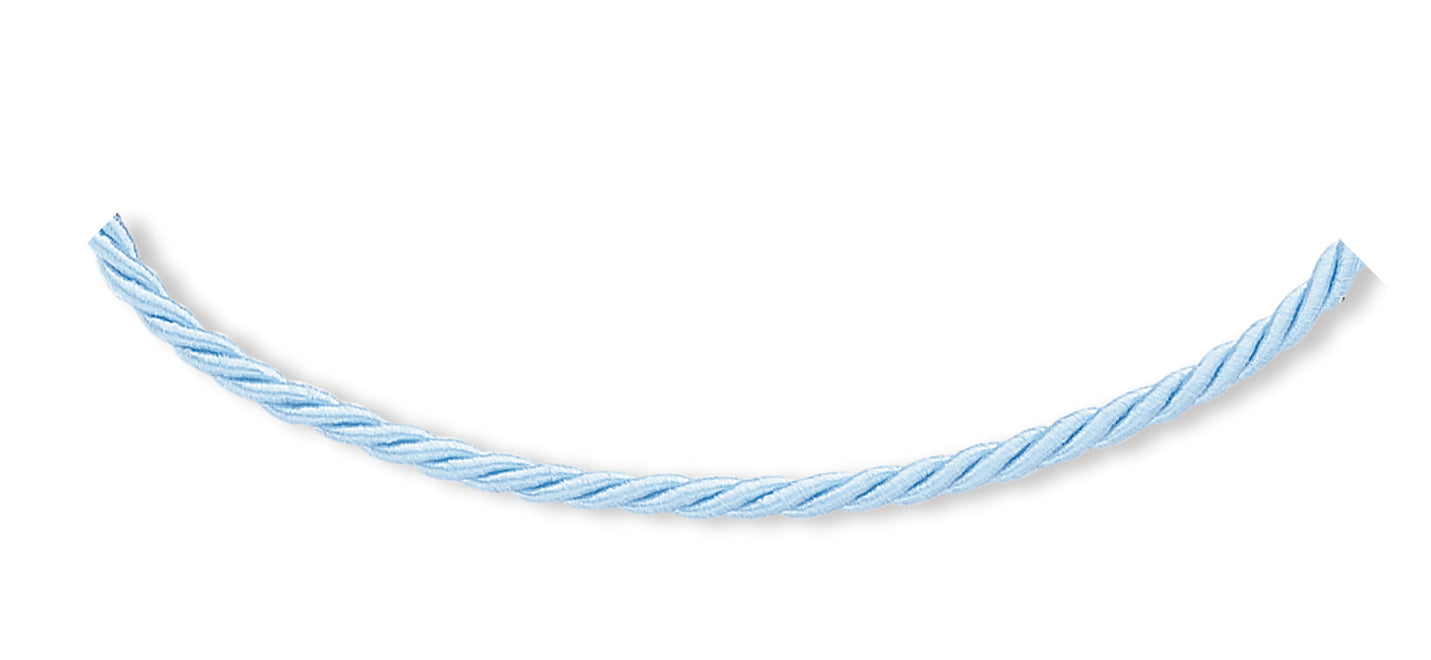 Sterling Silver 16inch Light Blue Satin Cord Necklace 16 Inches