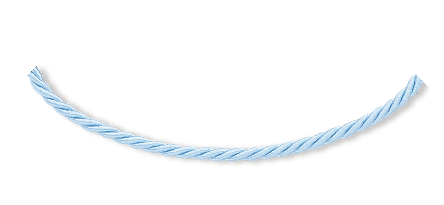 Sterling Silver 18inch Light Blue Satin Cord Necklace 18 Inches