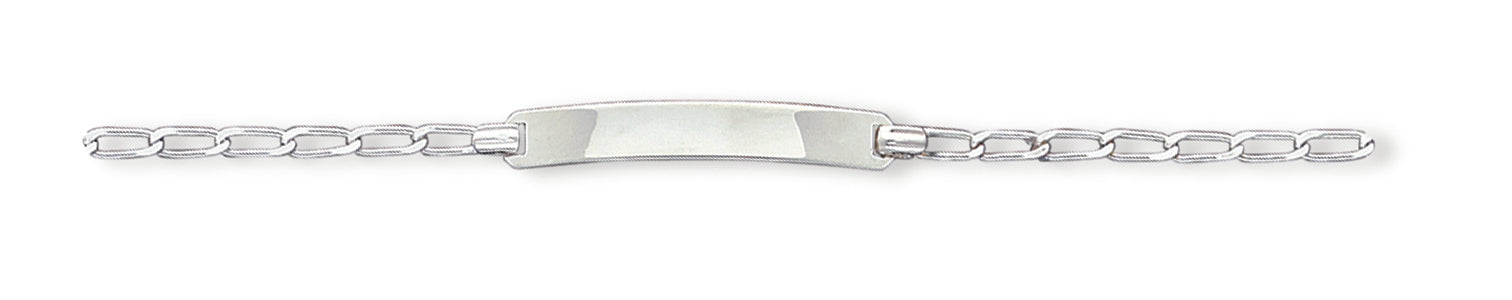 Sterling Silver Open Link ID Bracelet 7 Inches