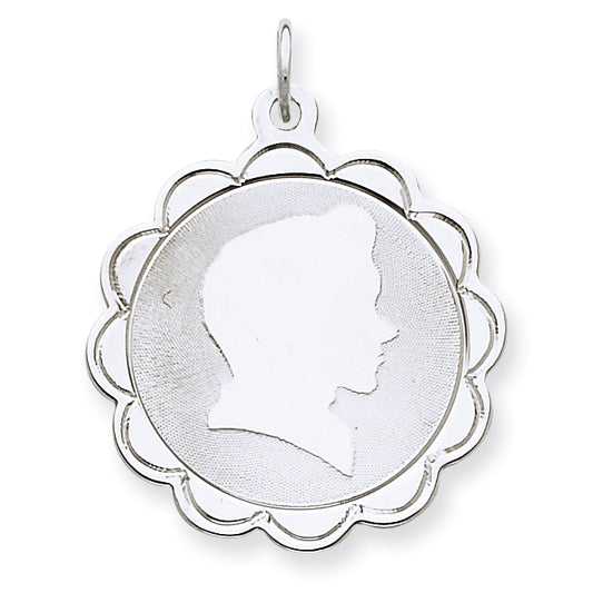 Sterling Silver Engraveable Boy Disc Charm