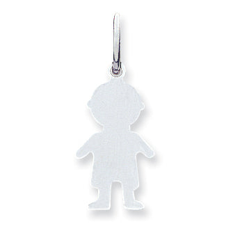 Sterling Silver Engraveable Boy Disc Charm