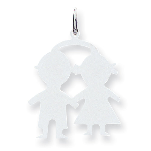 Sterling Silver Engraveable Boy/Girl Disc Charm