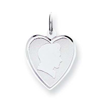 Sterling Silver Engraveable Boy Disc Charm