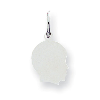 Sterling Silver Engraveable Boy Disc Charm