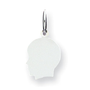 Sterling Silver Engraveable Boy Disc Charm