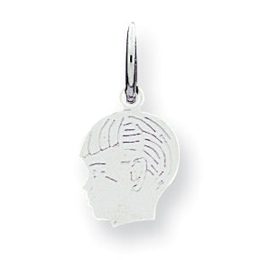 Sterling Silver Engraveable Boy Disc Charm