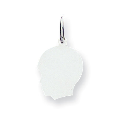 Sterling Silver Engraveable Boy Disc Charm