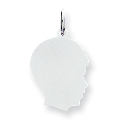 Sterling Silver Engraveable Boy Disc Charm