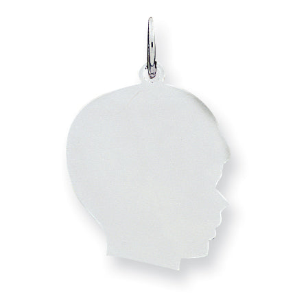 Sterling Silver Engraveable Boy Disc Charm