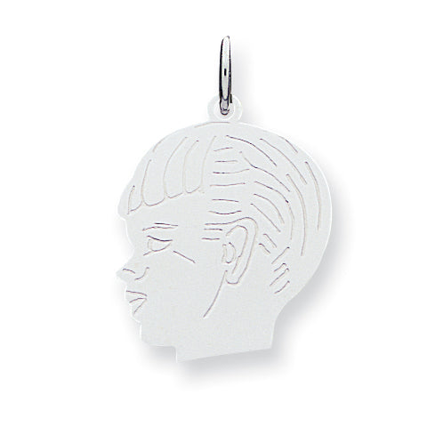 Sterling Silver Engraveable Boy Disc Charm