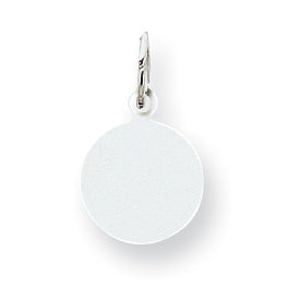 Sterling Silver Engraveable Round Disc Charm