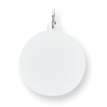 Sterling Silver Engraveable Round Disc Charm