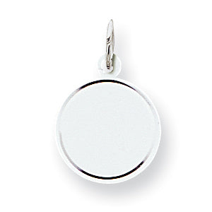 Sterling Silver Engraveable Round Disc Charm