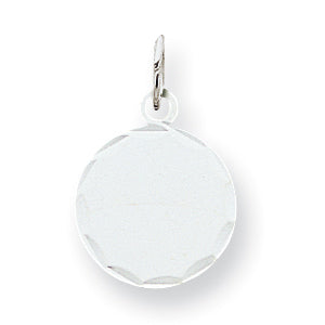 Sterling Silver Engraveable Round Disc Charm
