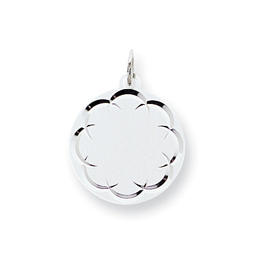 Sterling Silver Engraveable Round Disc Charm