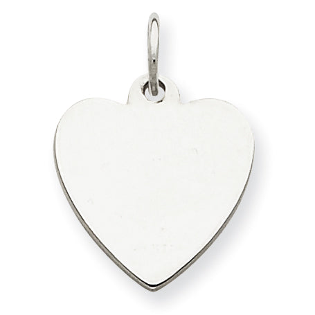 Sterling Silver Engraveable Heart Disc Charm