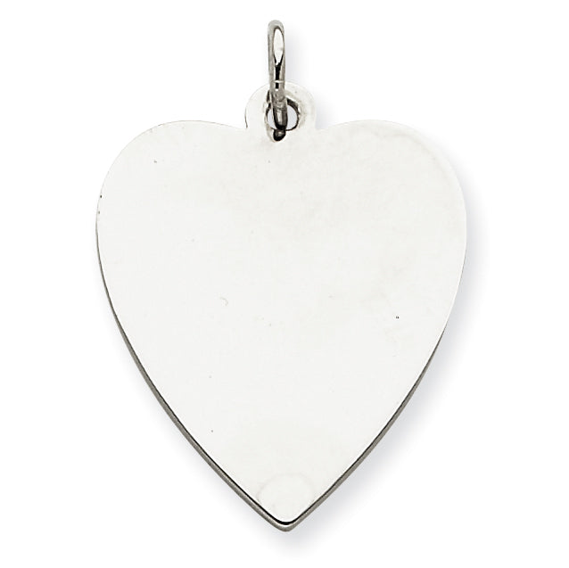 Sterling Silver Engraveable Heart Disc Charm