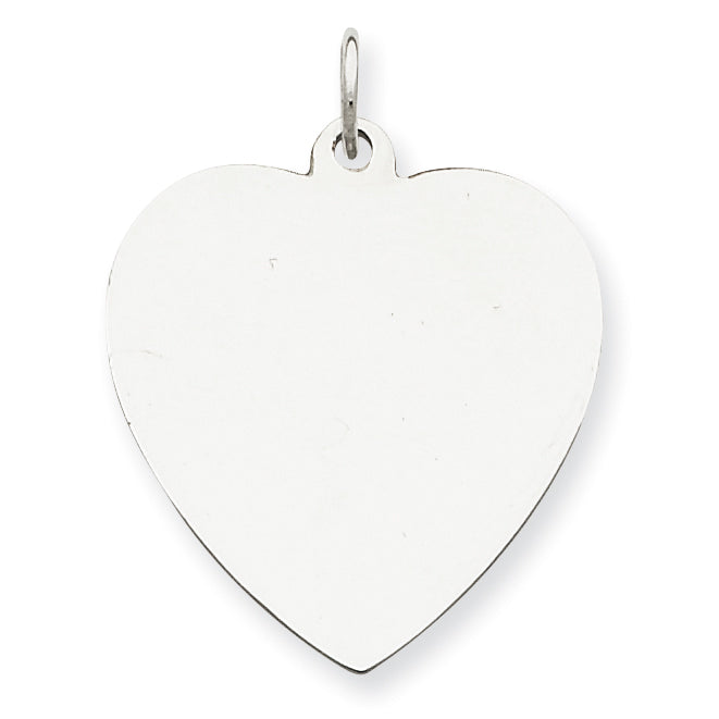 Sterling Silver Engraveable Heart Disc Charm