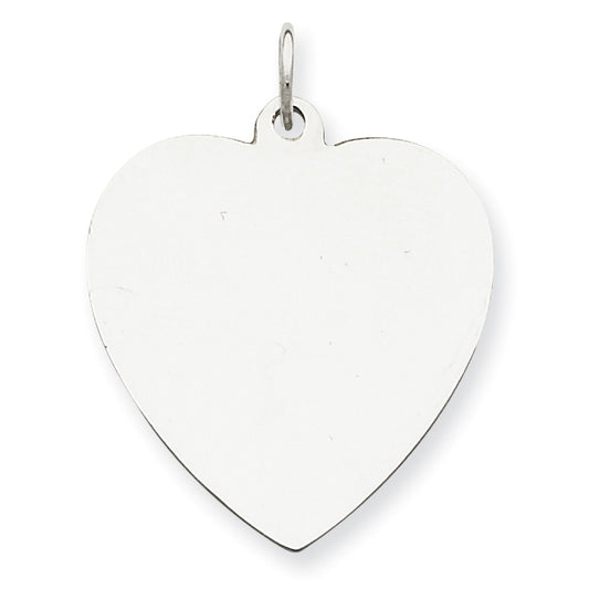 Sterling Silver Engraveable Heart Disc Charm