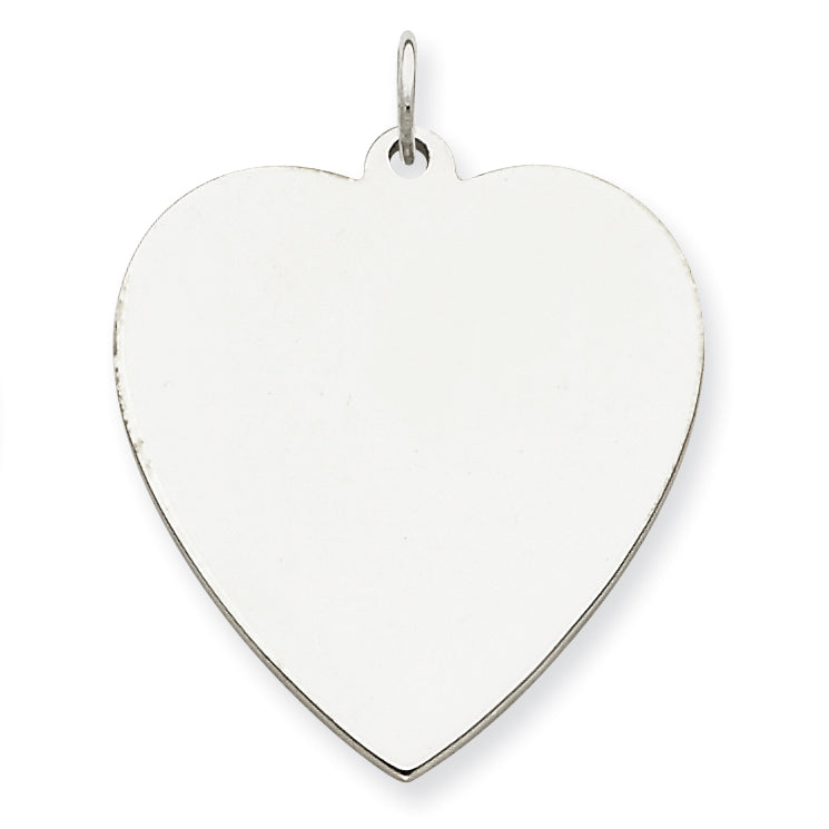 Sterling Silver Engraveable Heart Disc Charm