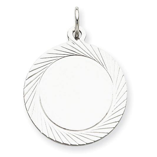 Sterling Silver Engraveable Round Disc Charm