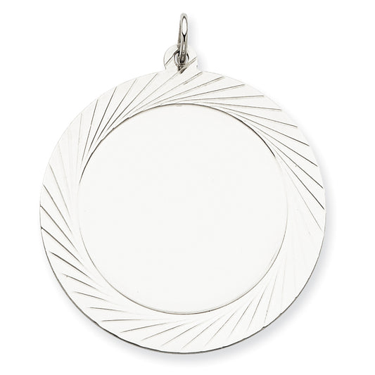 Sterling Silver Engraveable Round Disc Charm