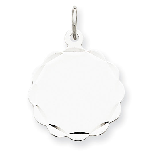 Sterling Silver Engraveable Disc Charm