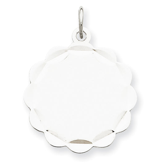 Sterling Silver Engraveable Disc Charm