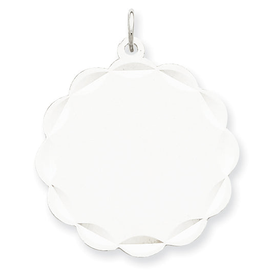 Sterling Silver Engraveable Disc Charm