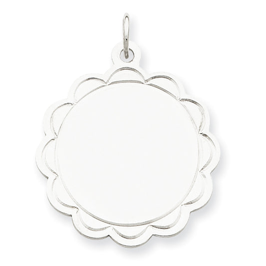 Sterling Silver Engraveable Disc Charm
