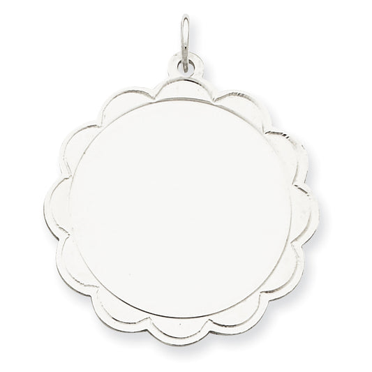 Sterling Silver Engraveable Disc Charm