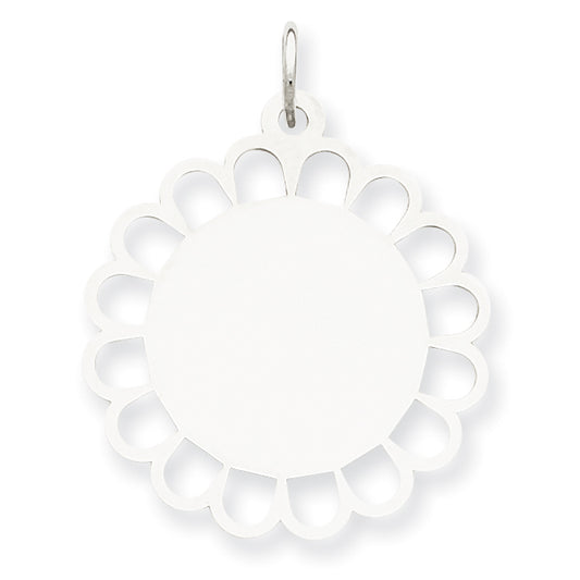 Sterling Silver Engraveable Disc Charm