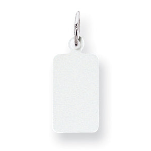 Sterling Silver Engraveable Rectangle Disc Charm
