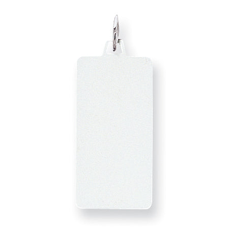 Sterling Silver Engraveable Rectangle Disc Charm