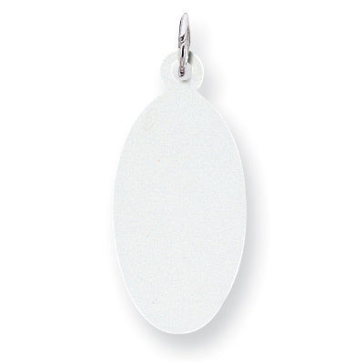 Sterling Silver Engraveable Oval Disc Charm