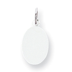 Sterling Silver Engraveable Oval Disc Charm