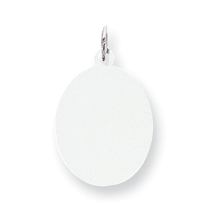 Sterling Silver Engraveable Oval Disc Charm